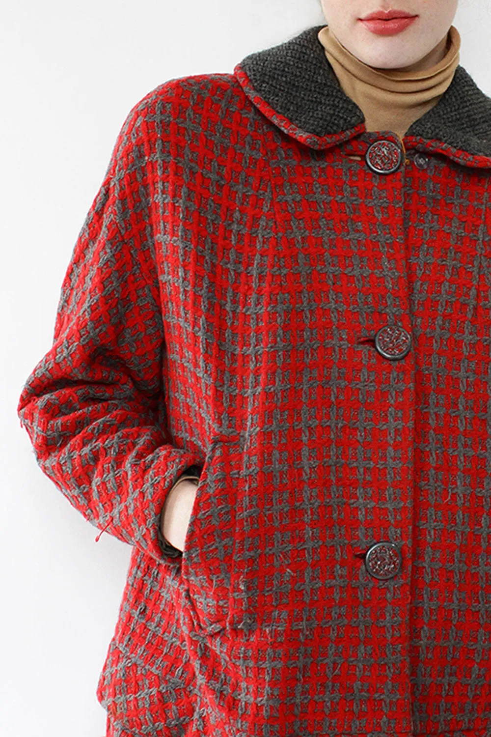 1960s Donnybrook Sweater Coat S/M