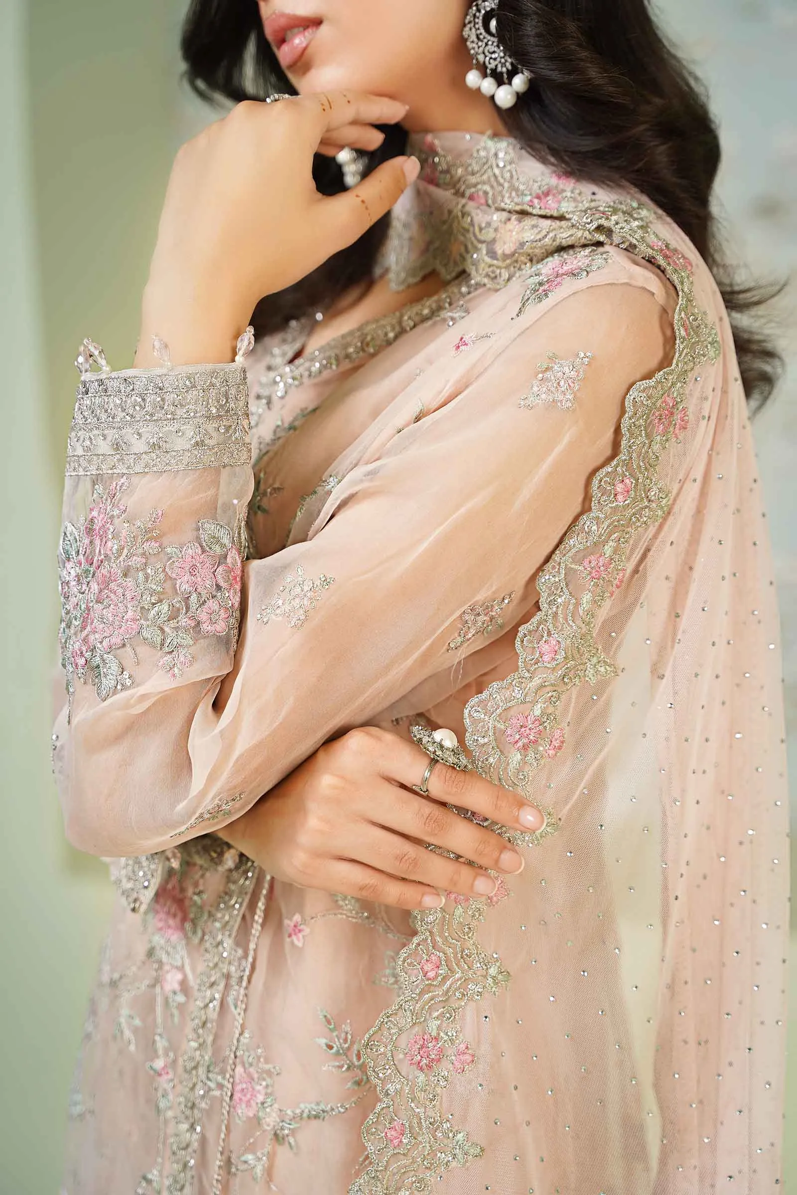 3 Piece Embroidered Organza Suit | SF-EA24-20