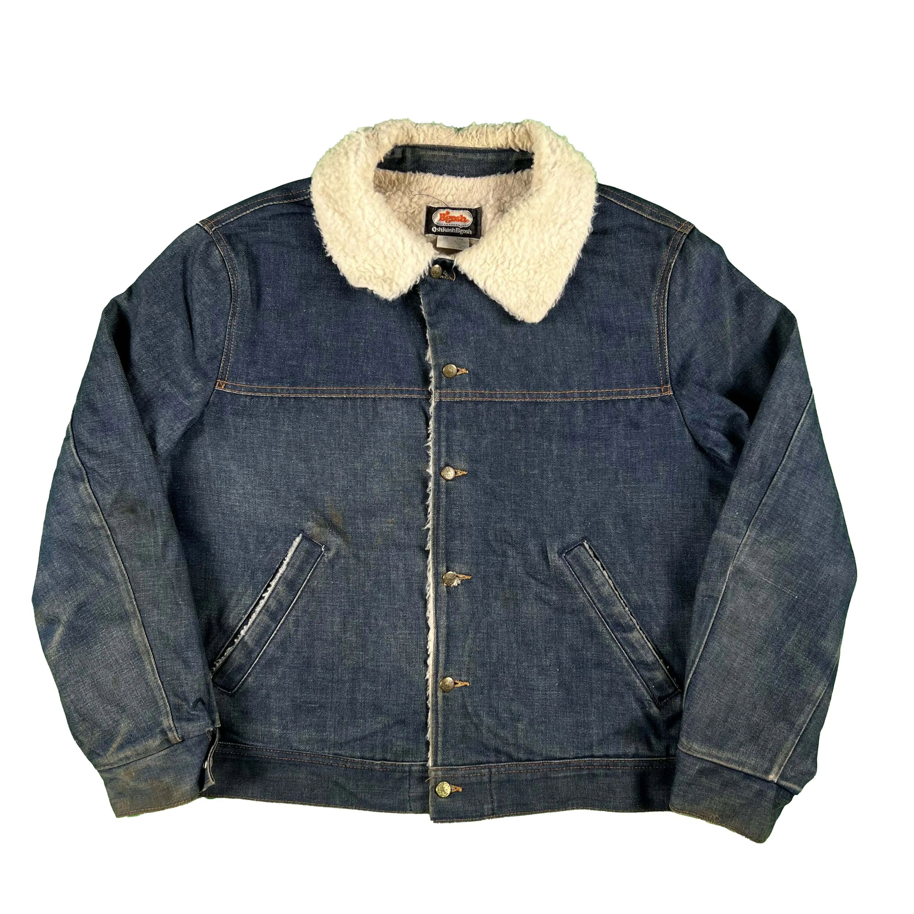 70s Osh'Kosh Sherpa Lined Denim Jacket- XL