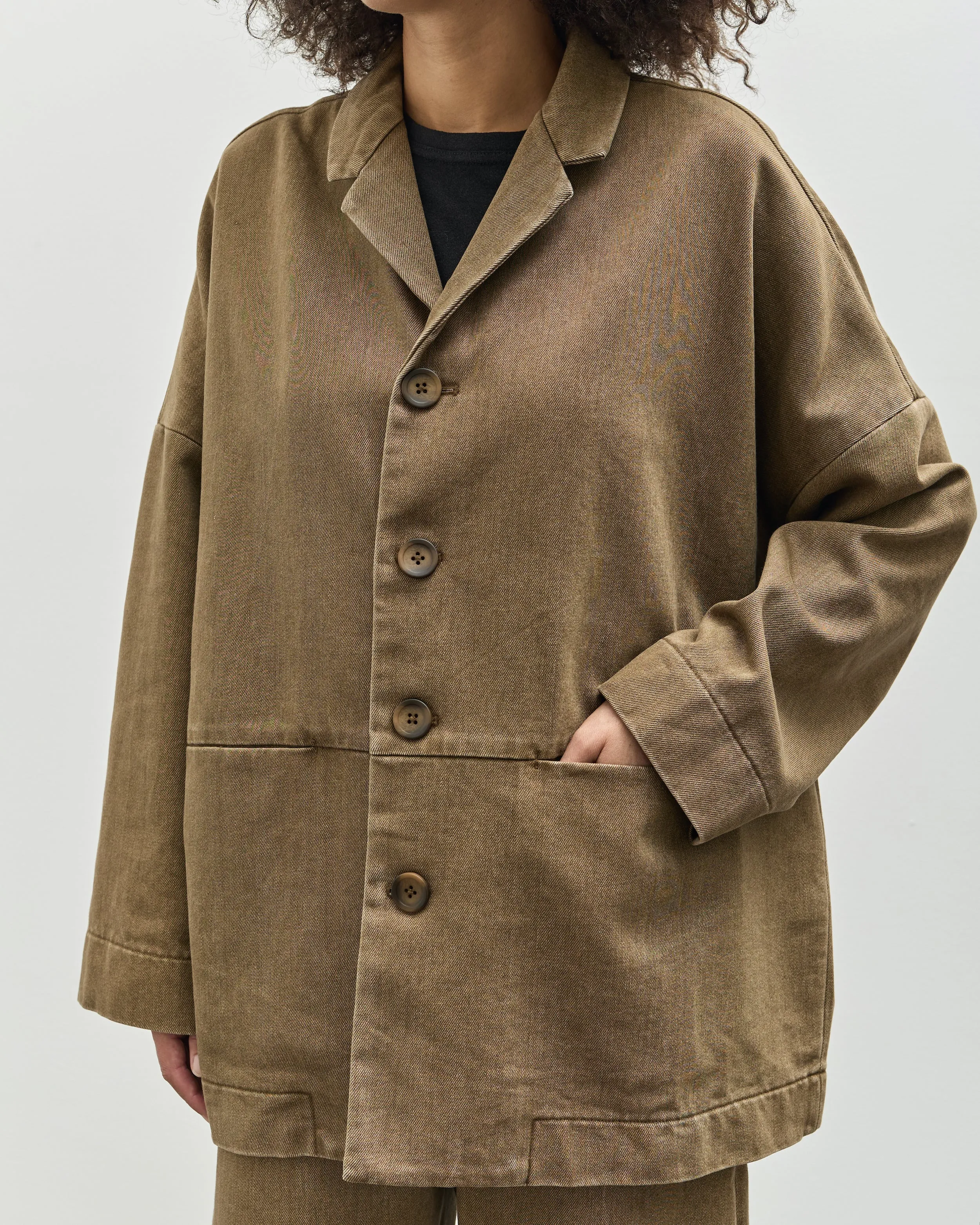 7115 Sandwashed Blazer Coat, Washed Walnut