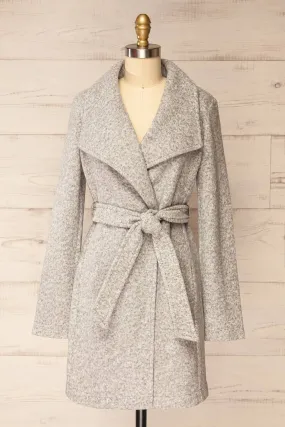 Abasha Grey | Short Felt Coat