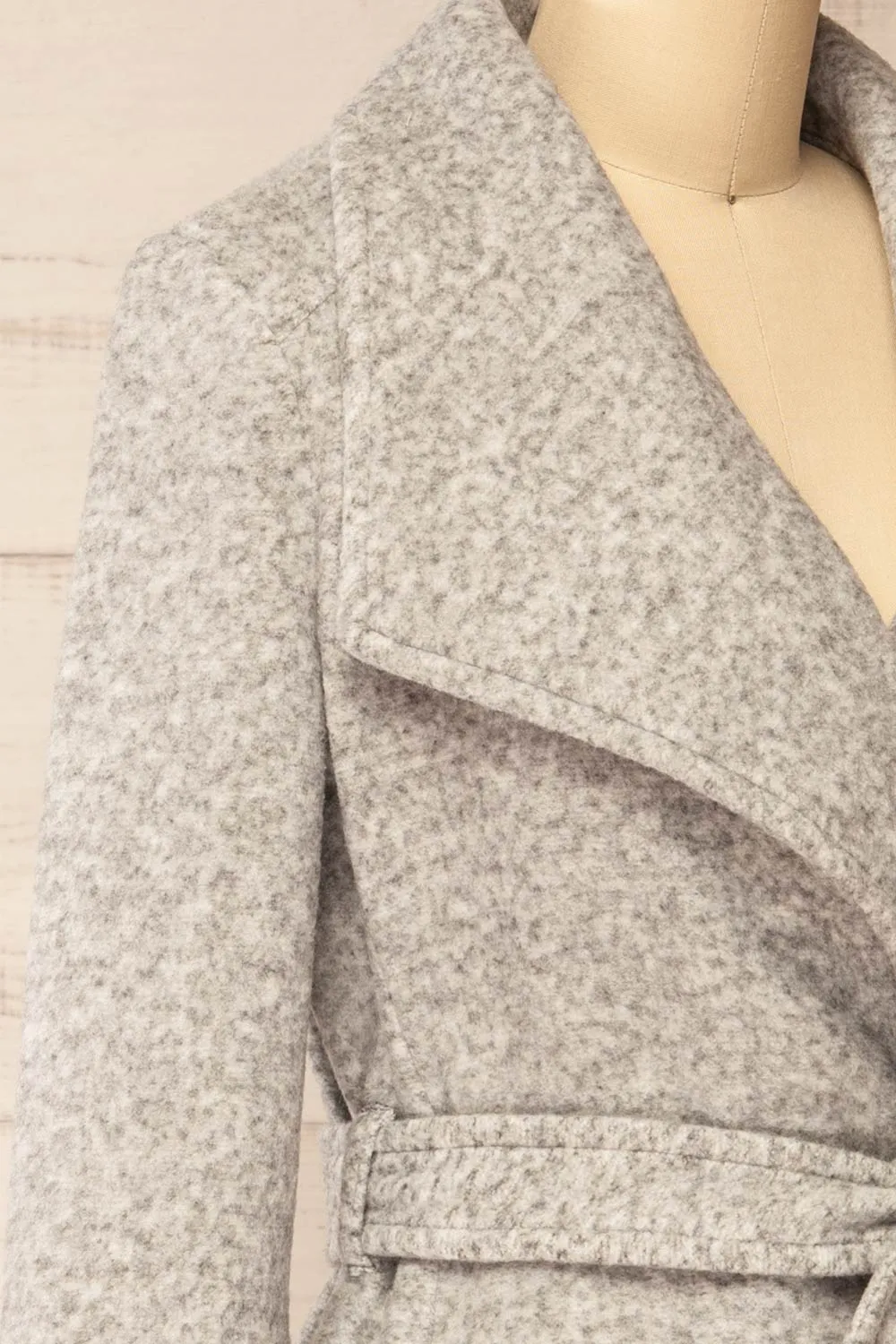 Abasha Grey | Short Felt Coat