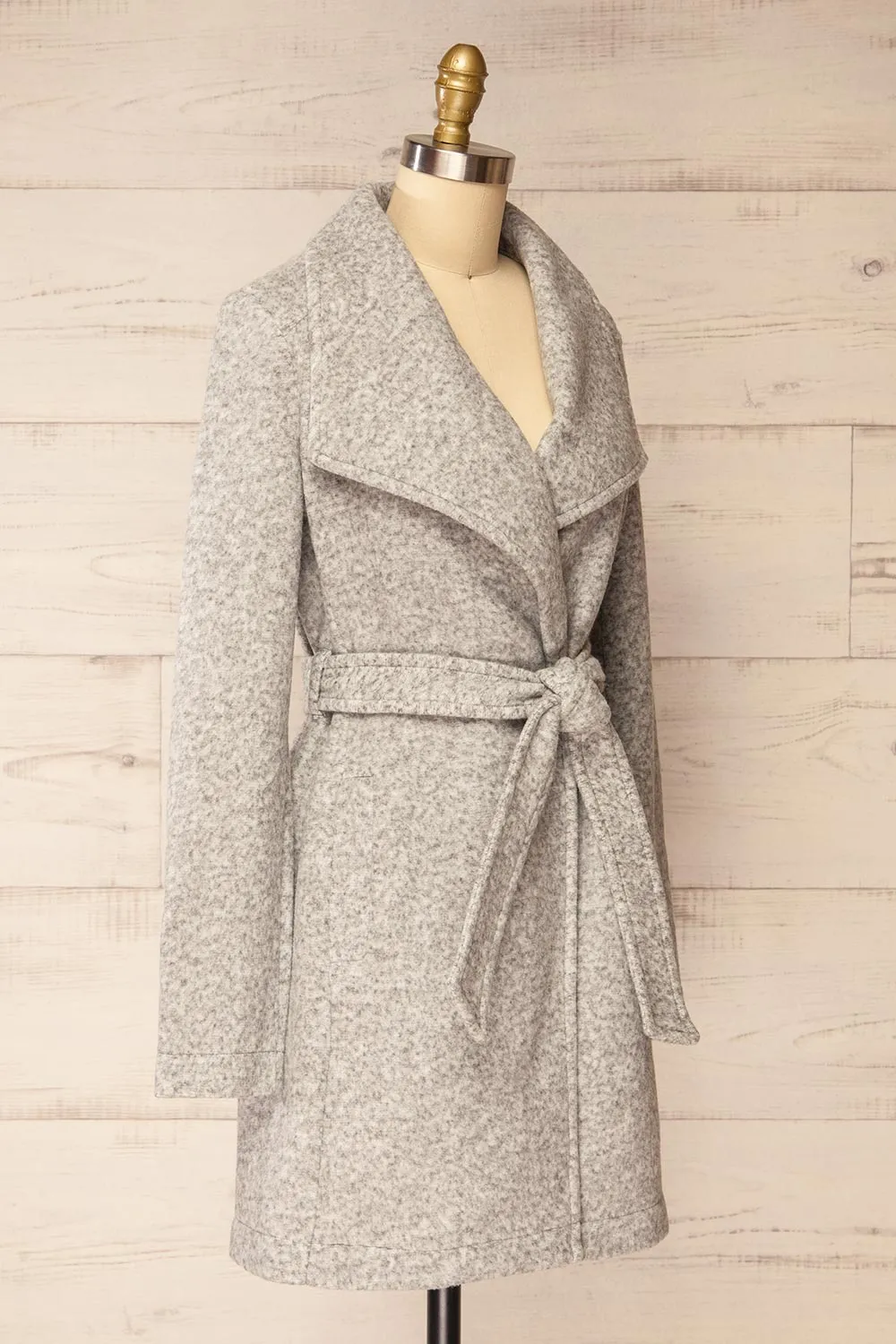 Abasha Grey | Short Felt Coat