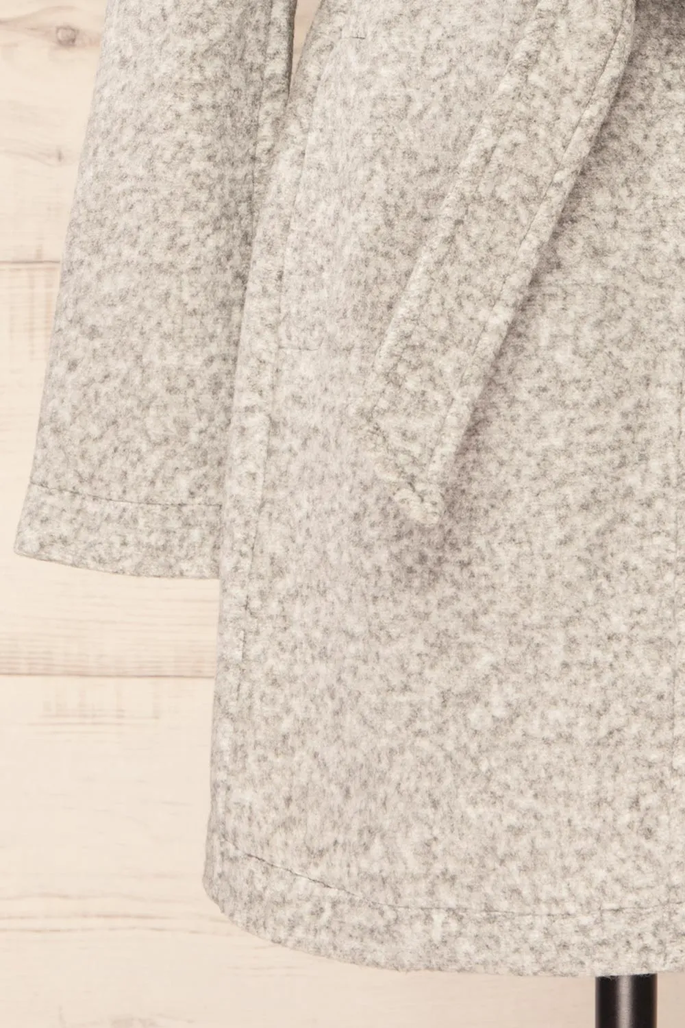 Abasha Grey | Short Felt Coat