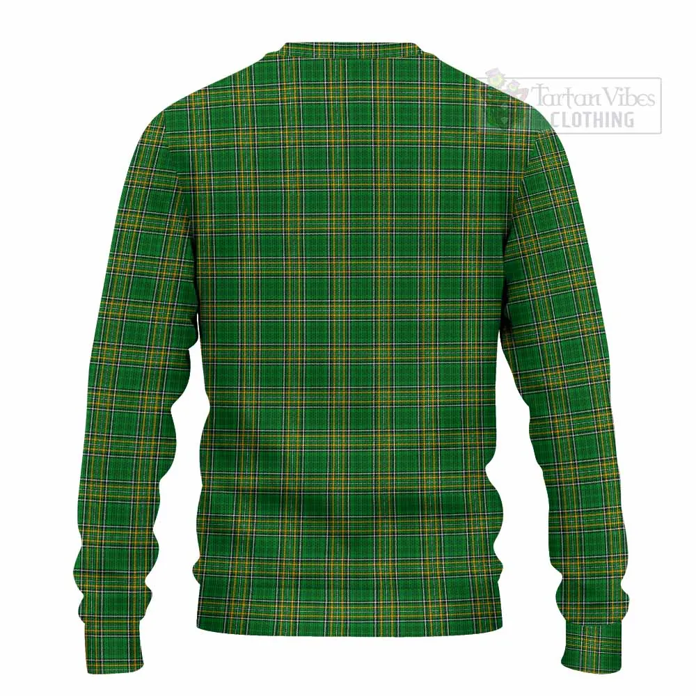 Andrew Irish Clan Tartan Knitted Sweater with Coat of Arms