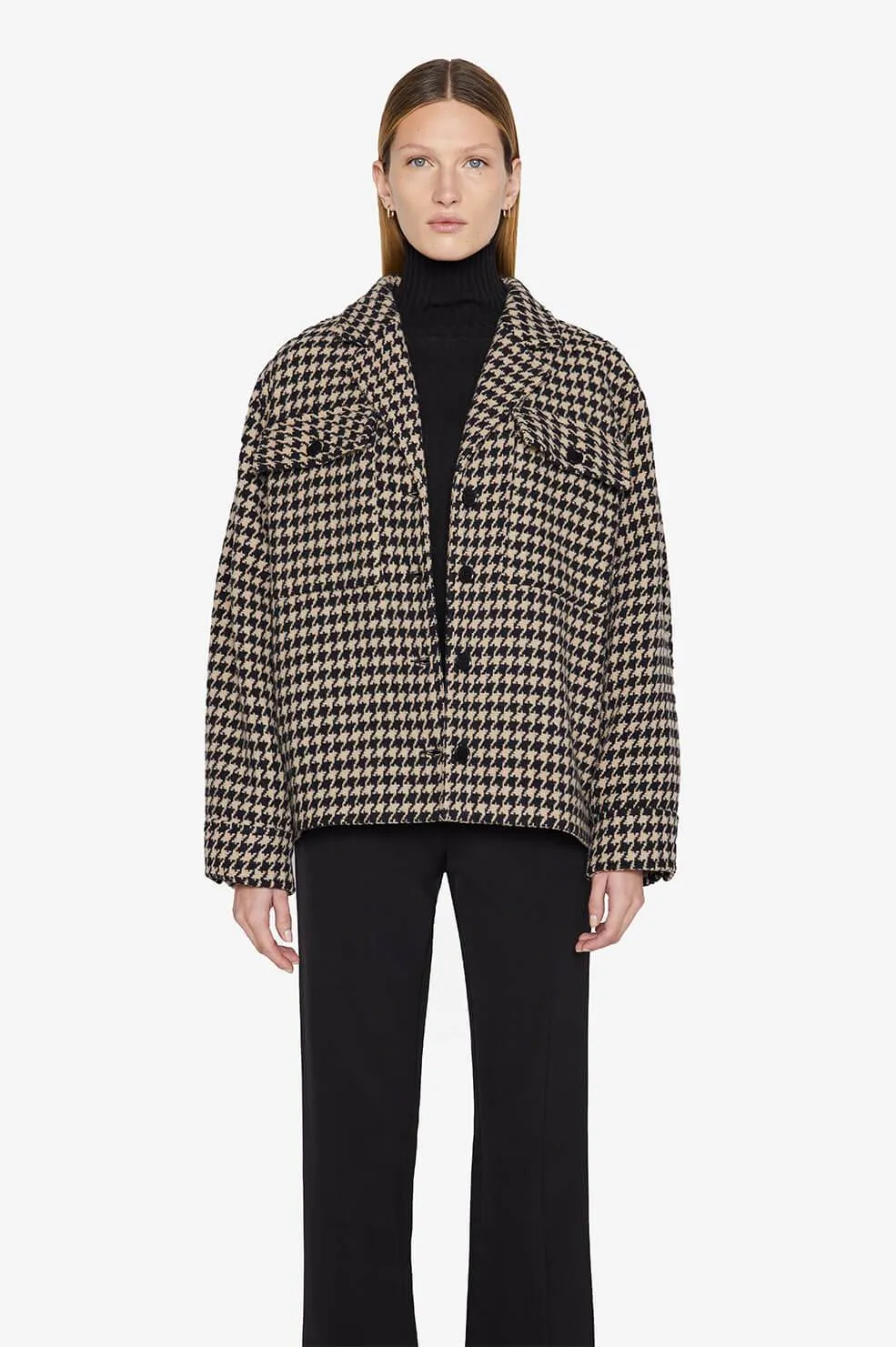 Anine Bing - Flynn Jacket in Medium Houndstooth