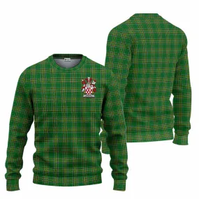 Armory Irish Clan Tartan Knitted Sweater with Coat of Arms