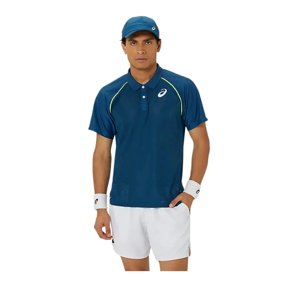 Asics Men's Match Actibreeze Polo - Mako Blue