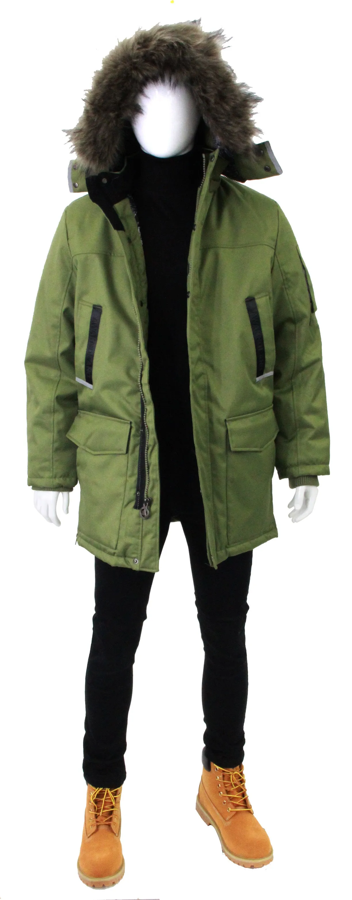 AWAKNDLAND,PATCH POCKET-PARKA-CASUAL JKTS-AM1055-B-ARMY