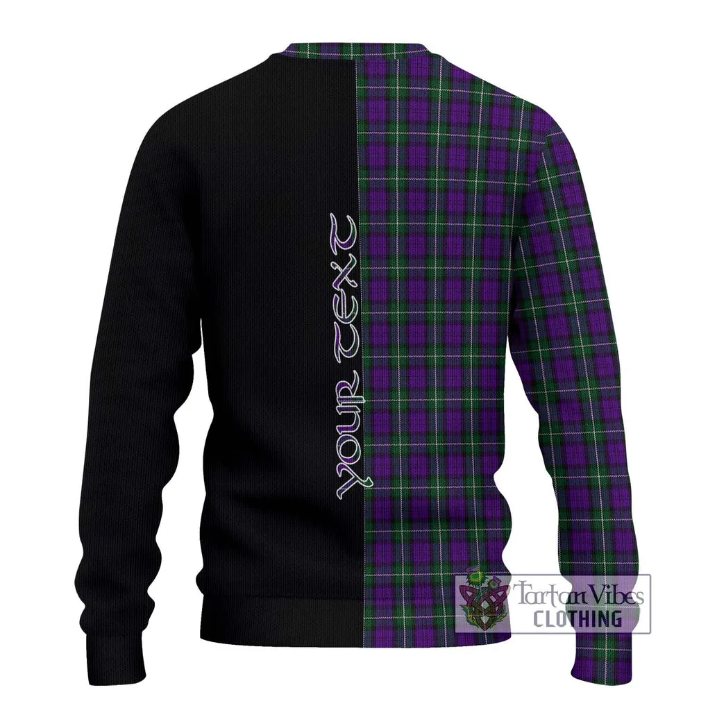 Baillie Highland Society Tartan Ugly Sweater with Family Crest and Half Of Me Style