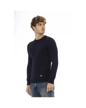 Baldinini Trend Men's Blue Wool Sweater - 48 IT