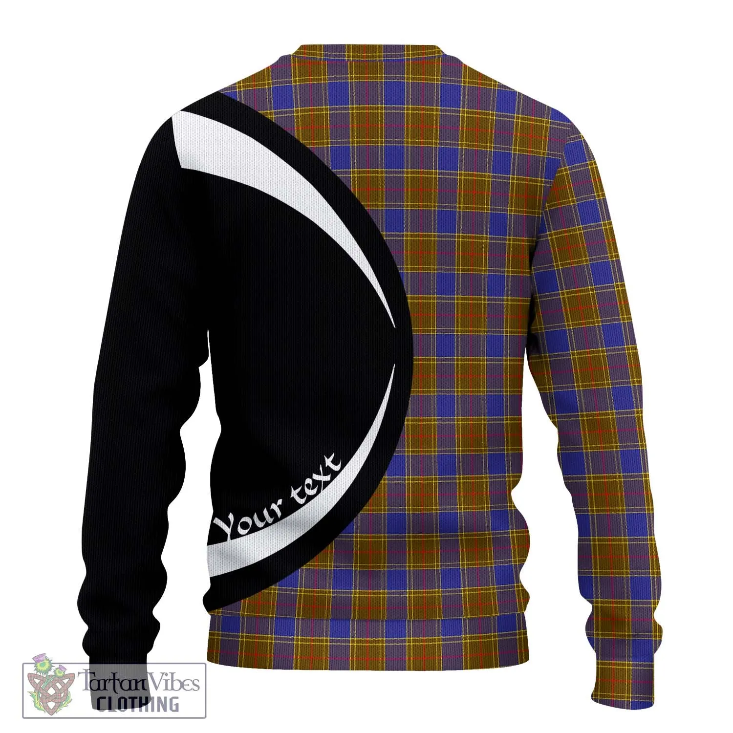 Balfour Tartan Ugly Sweater with Family Crest Circle Style