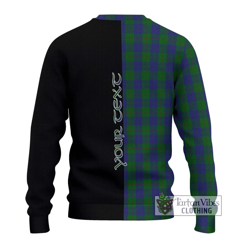 Barclay Tartan Ugly Sweater with Family Crest and Half Of Me Style