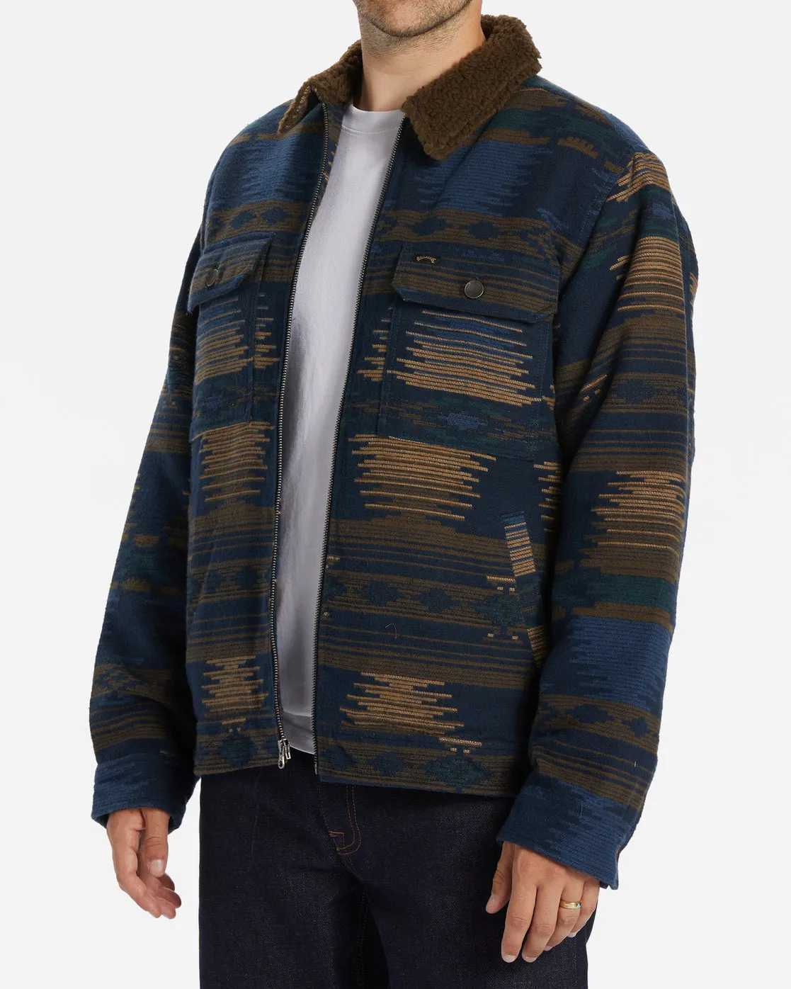 Barlow Sherpa Lined Jacket - Navy