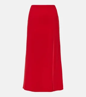 Basic midi skirt Karla Colletto, red