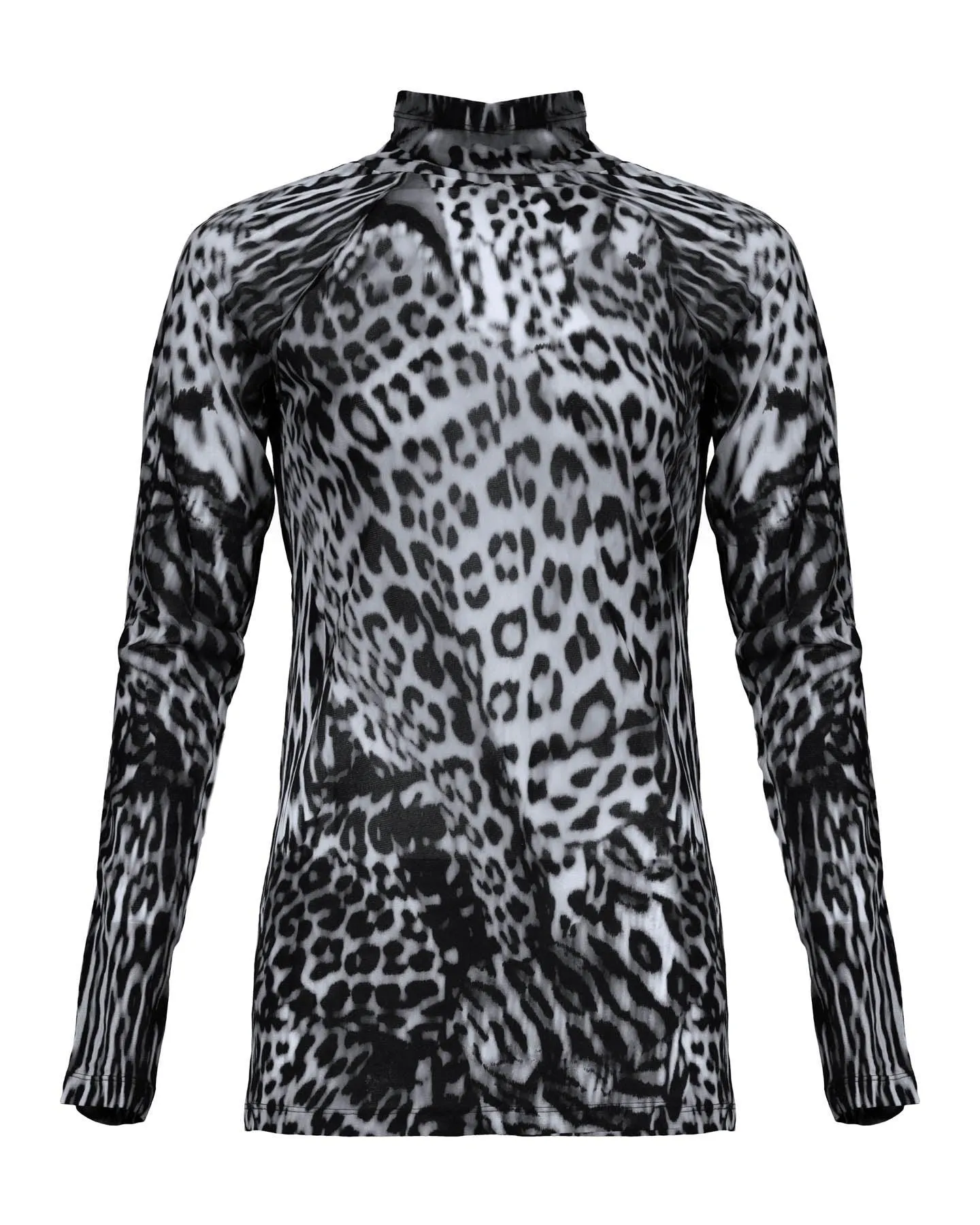 Baya Mesh Print Turtleneck