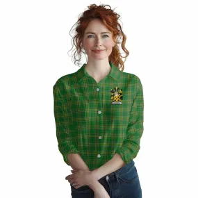 Bellew Irish Clan Tartan Women's Casual Shirt with Coat of Arms