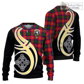 Belsches Tartan Ugly Sweater with Family Crest and Celtic Symbol Style