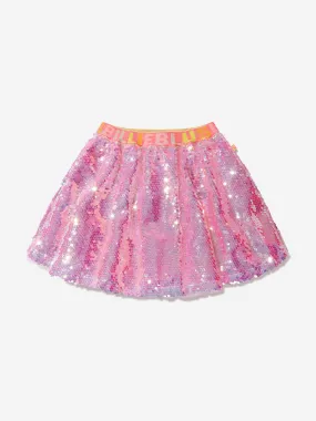 Billieblush Girls Sequin Skirt in Pink