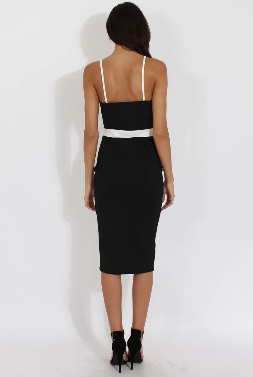 Black & White Panelled Midi Dress - Unity