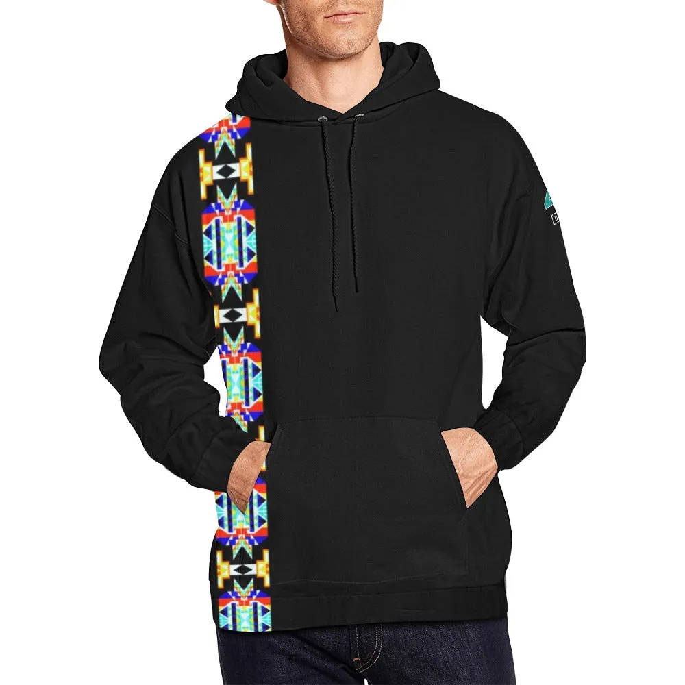 Black Blanket Strip II Hoodie for Men (USA Size)