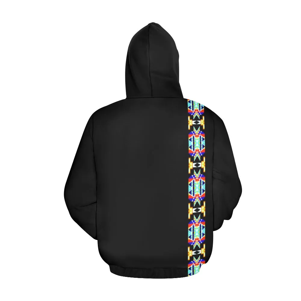 Black Blanket Strip II Hoodie for Men (USA Size)