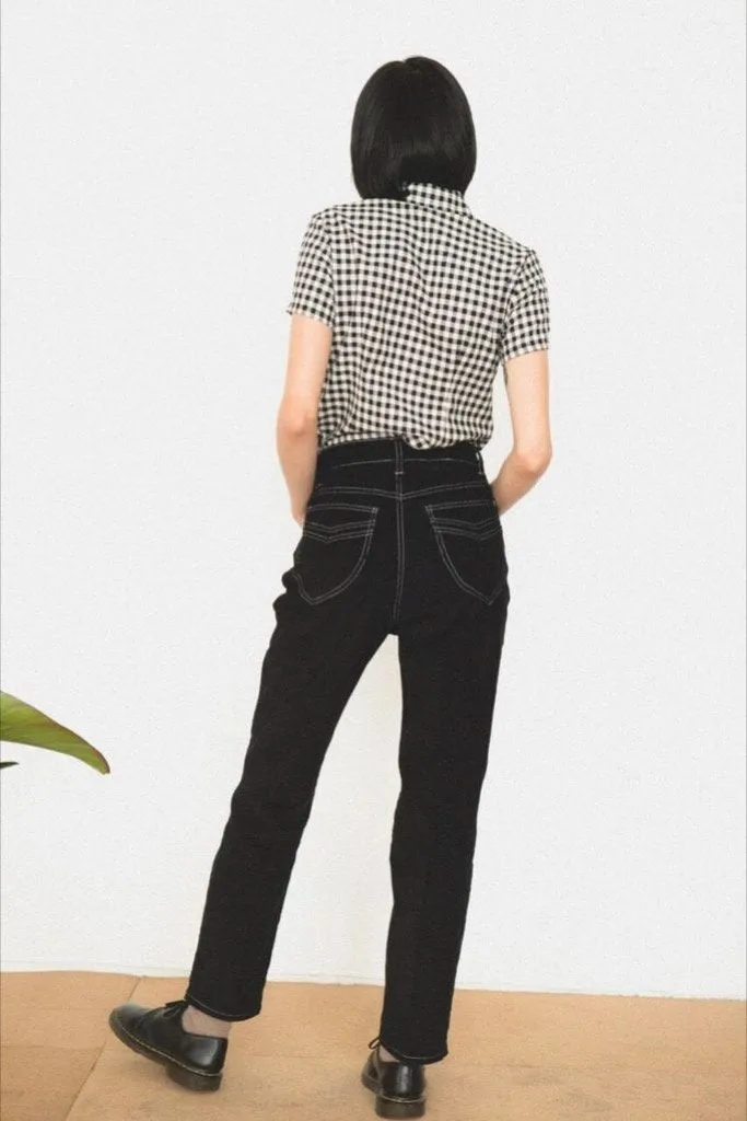 Black Cord Cowboy Pant