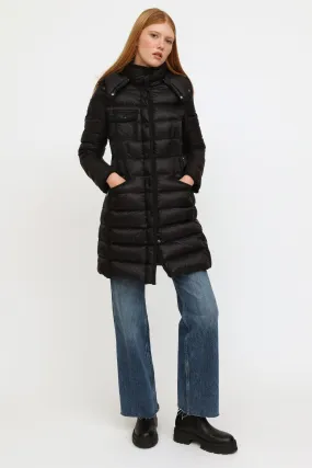 Black Hermine Down Coat