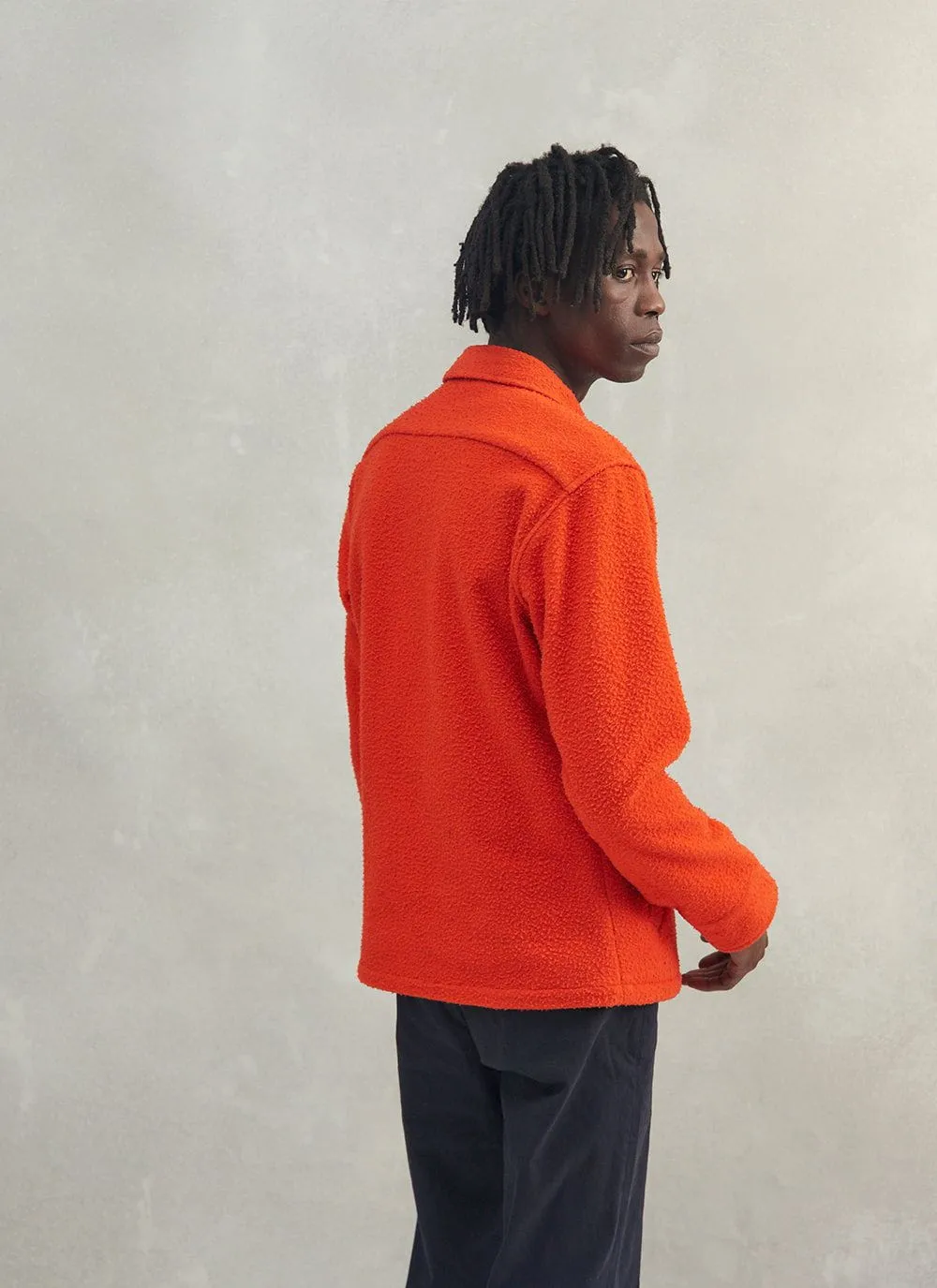 Blanket Overshirt | Casentino Wool | Orange