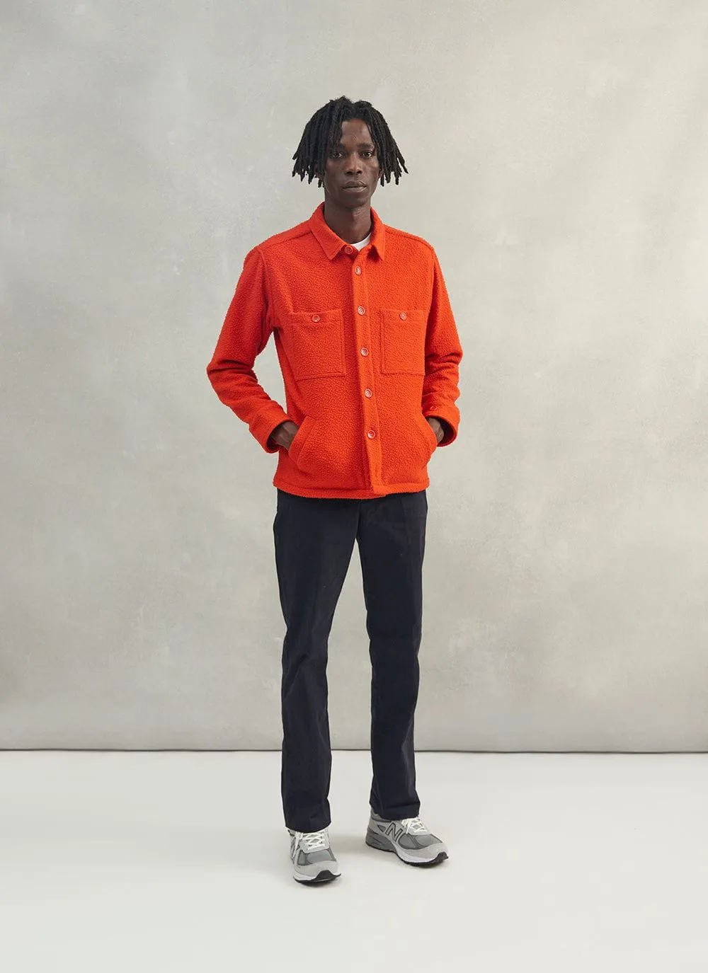 Blanket Overshirt | Casentino Wool | Orange