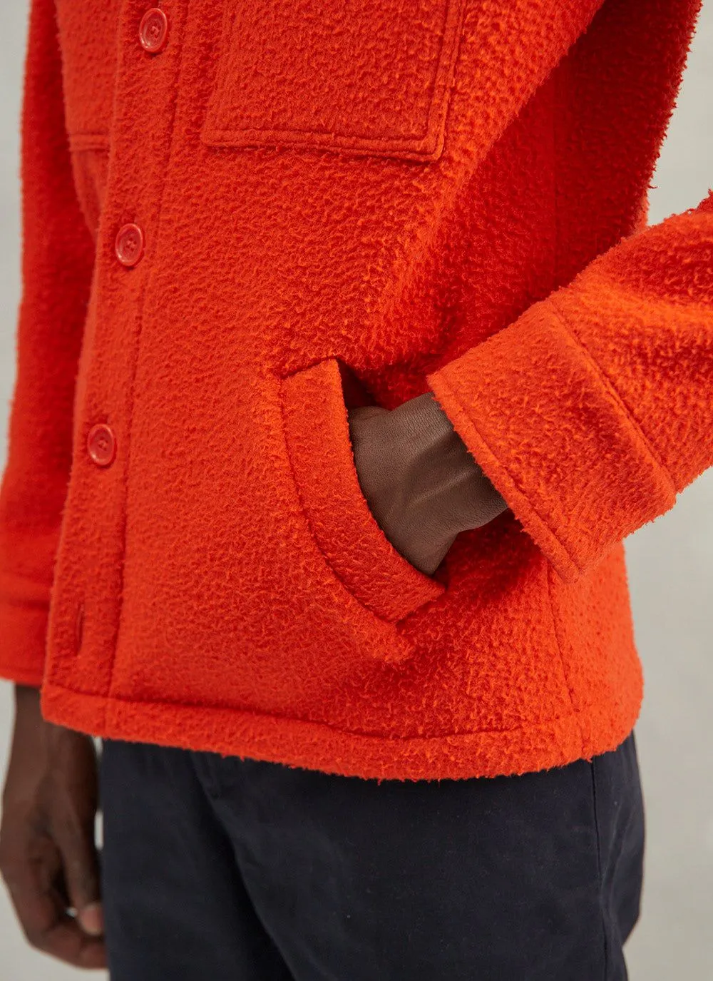 Blanket Overshirt | Casentino Wool | Orange