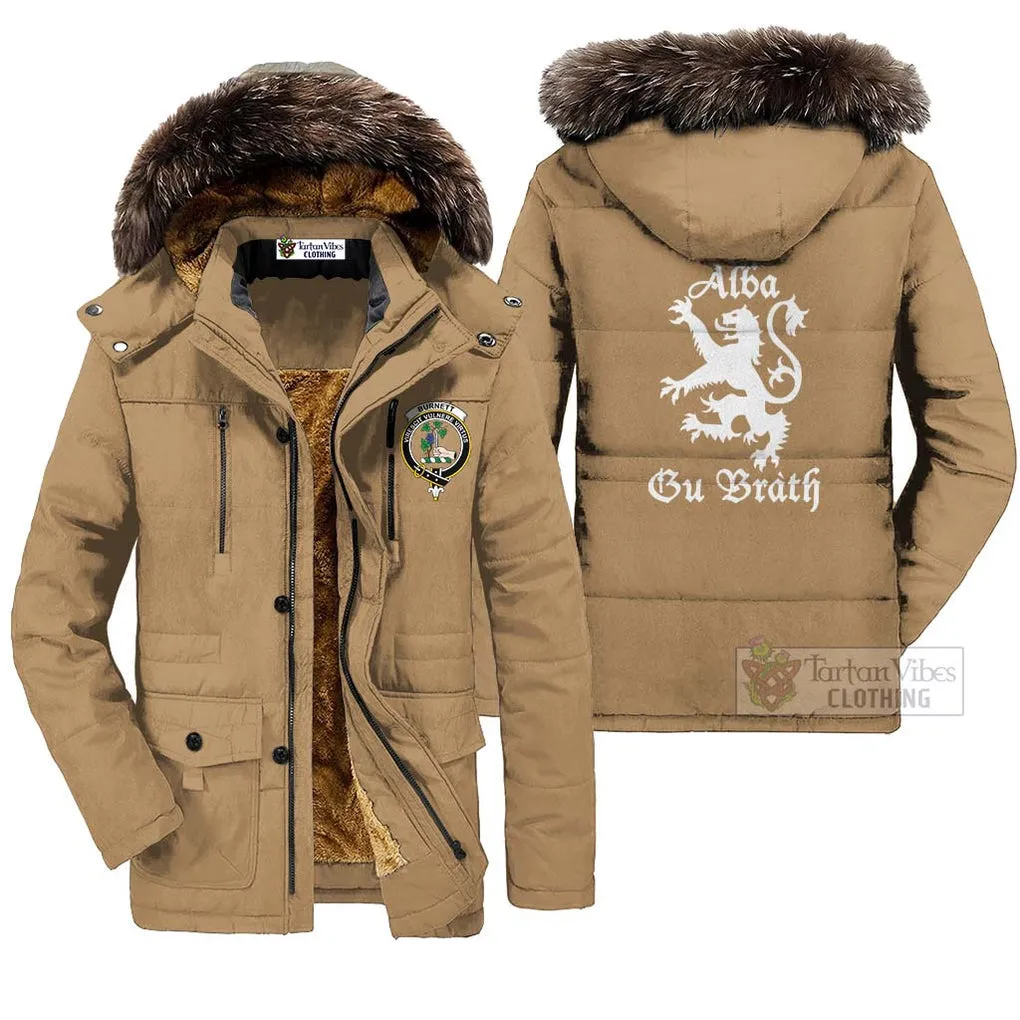 Burnett Family Crest Parka Jacket Lion Rampant Alba Gu Brath Style