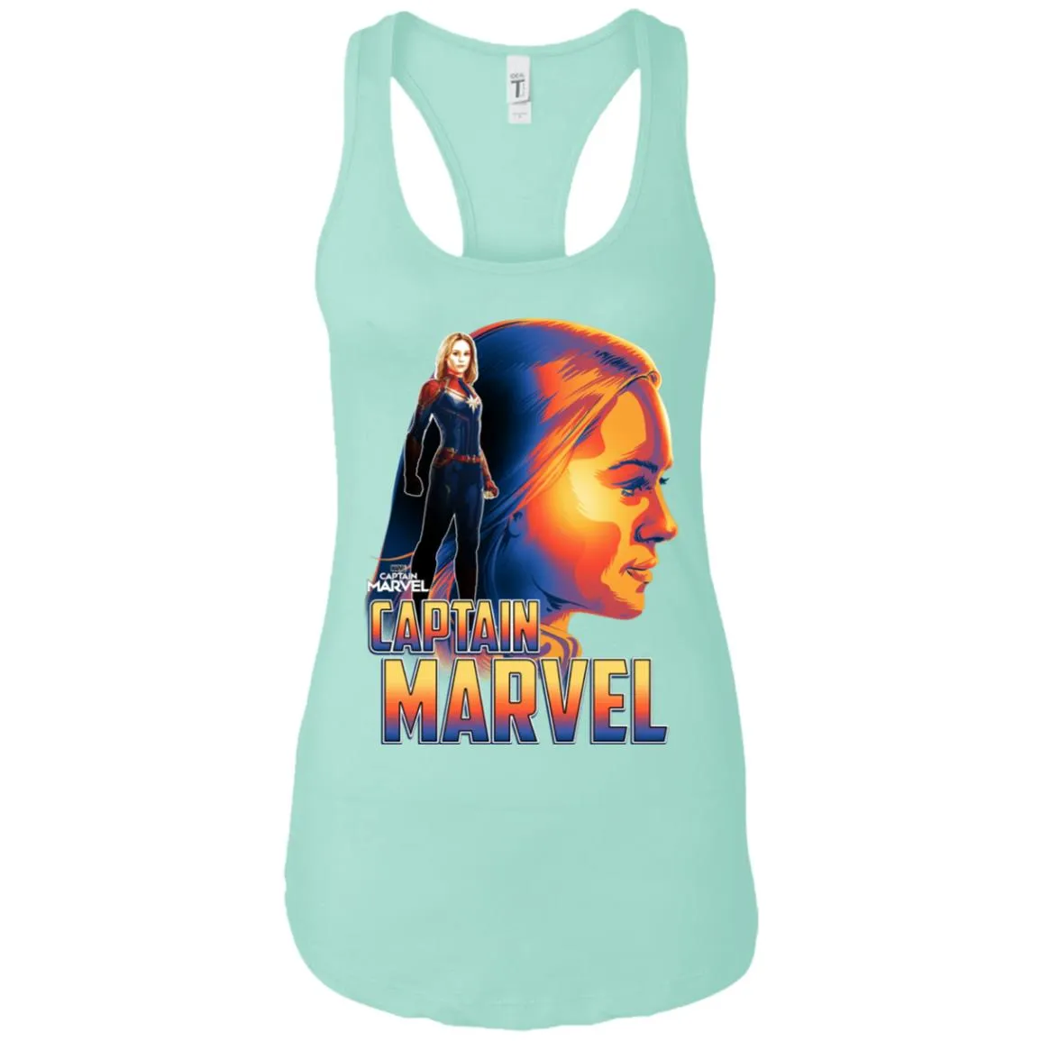 Captain Marvel Bold Sunset Portrait Women Tank Top