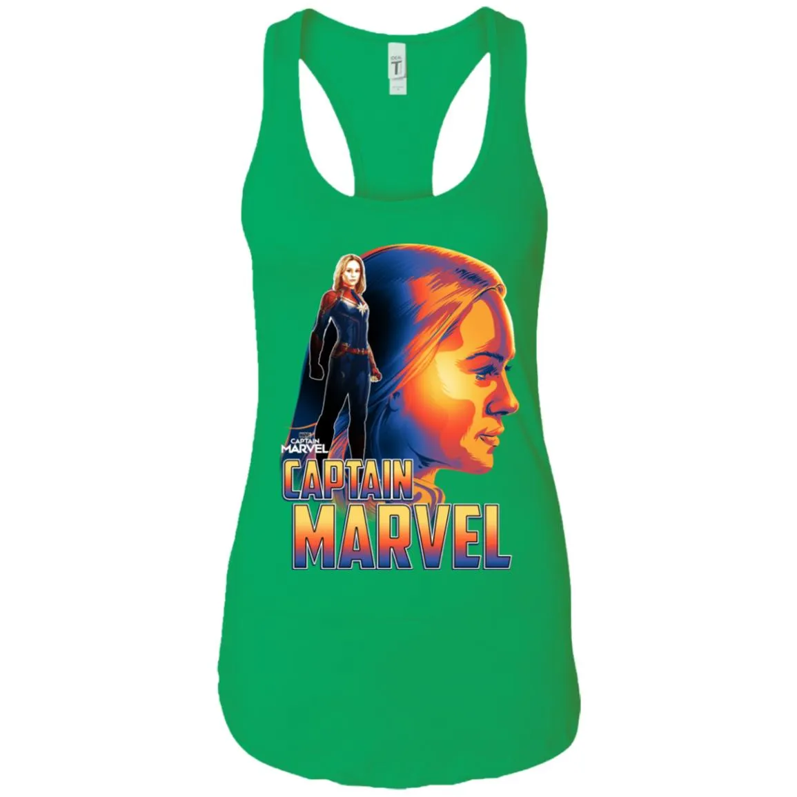 Captain Marvel Bold Sunset Portrait Women Tank Top