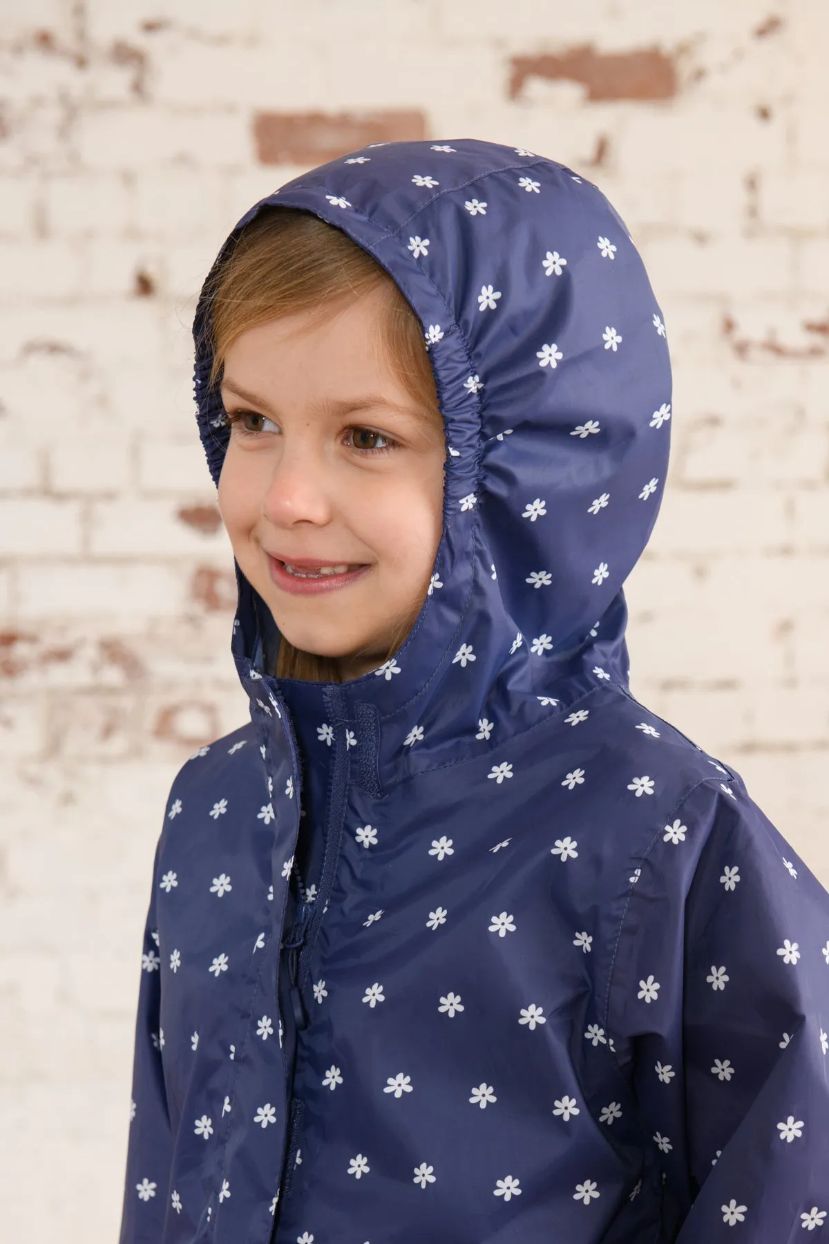 Cara Kids Rain Parka - Navy Floral