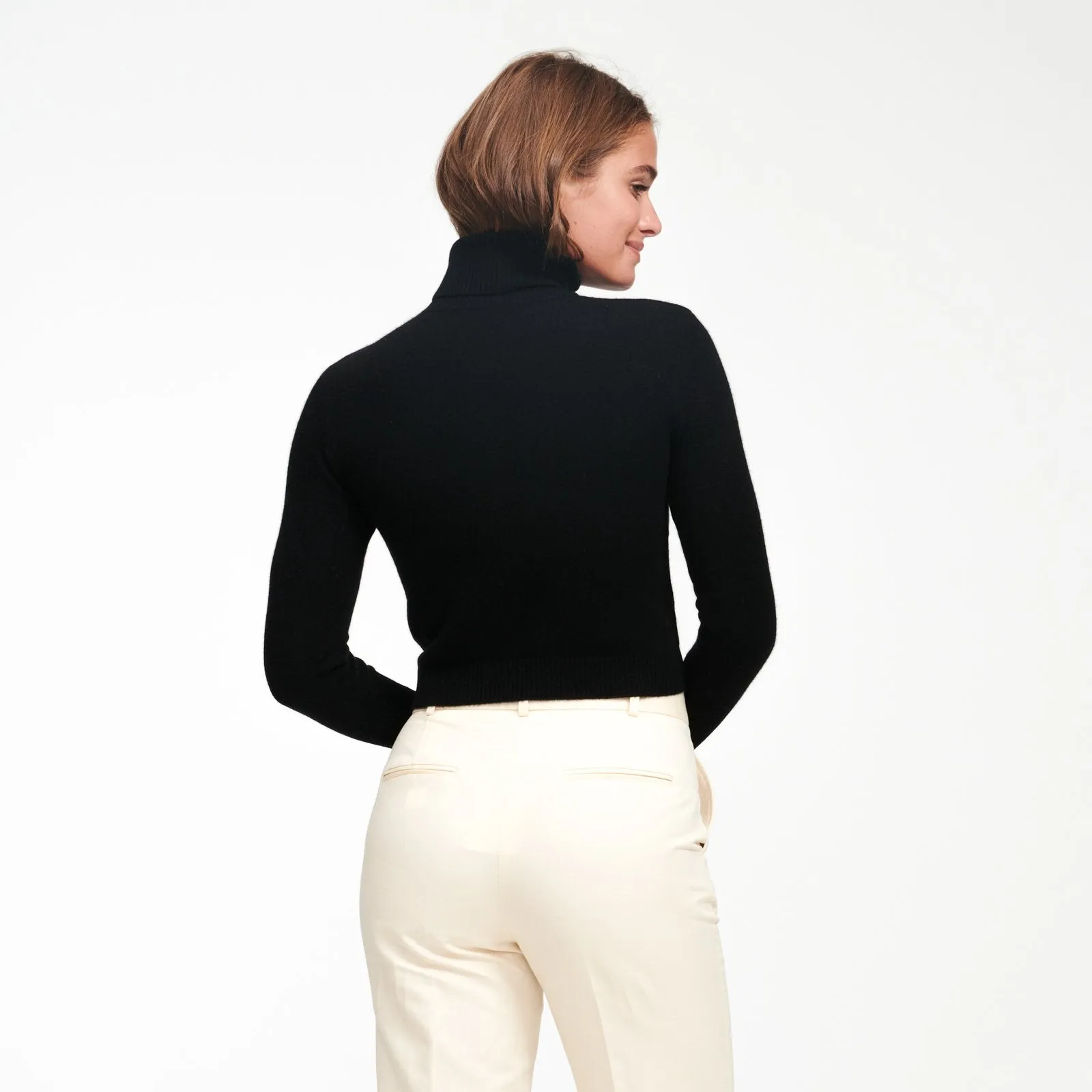 Cashmere Cropped Turtleneck