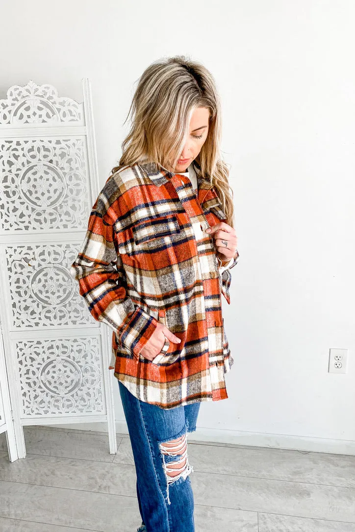 Charleston Rust Plaid Shacket