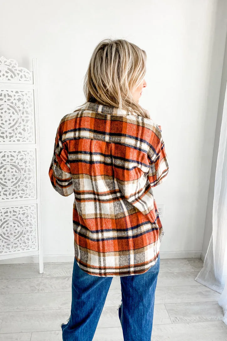 Charleston Rust Plaid Shacket