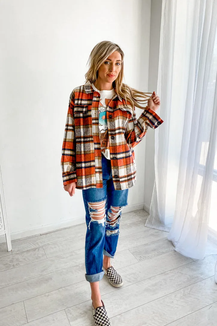 Charleston Rust Plaid Shacket