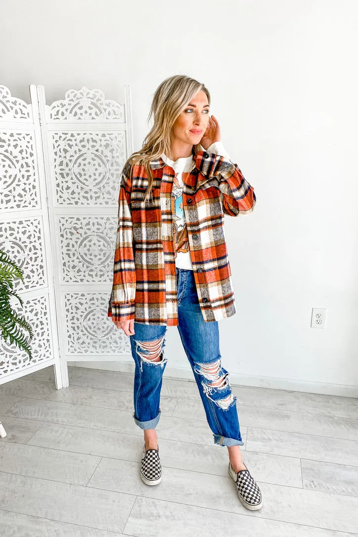 Charleston Rust Plaid Shacket