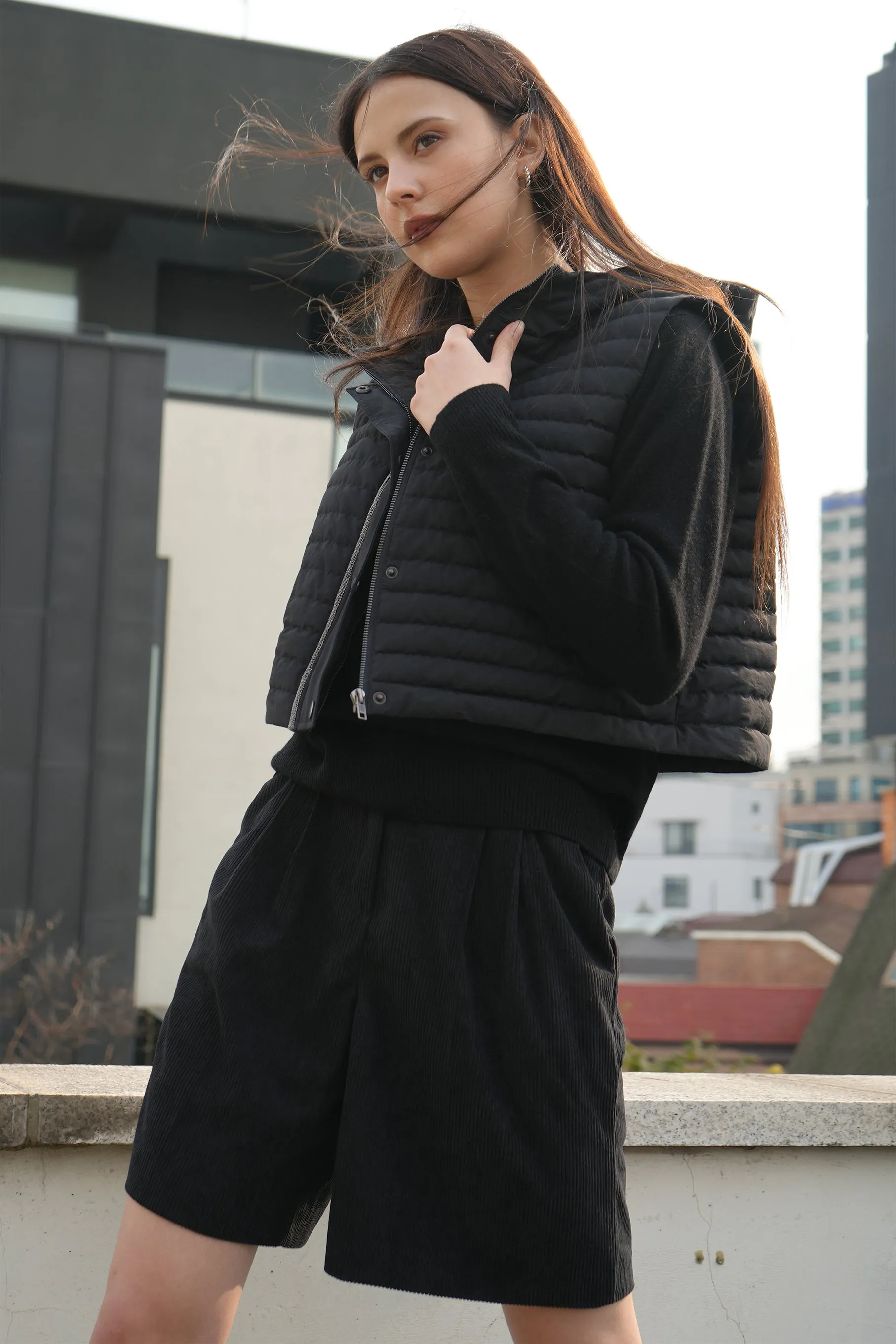 Charlotte Parka Vest, Black