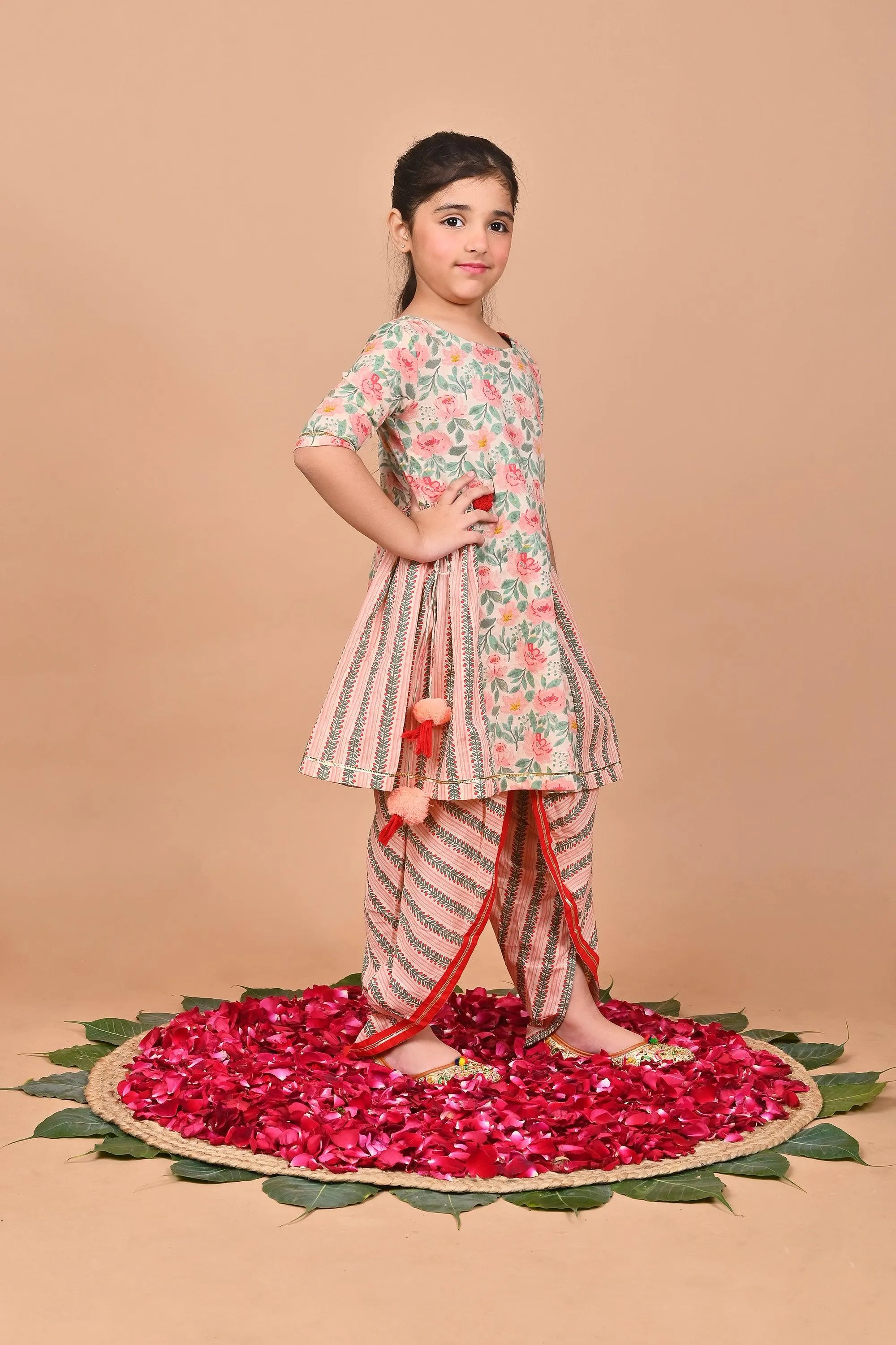 Chia Girls Dhoti Set