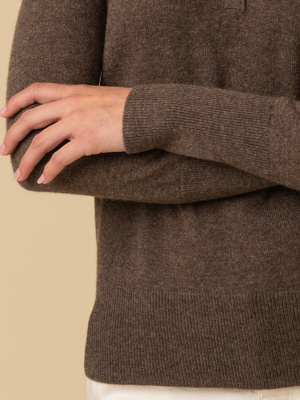 Classic Polo Sweater_Mocha