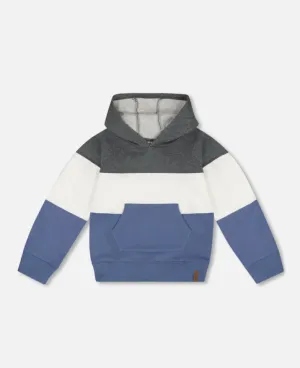 Colorblock Hooded Fleece Sweatshirt