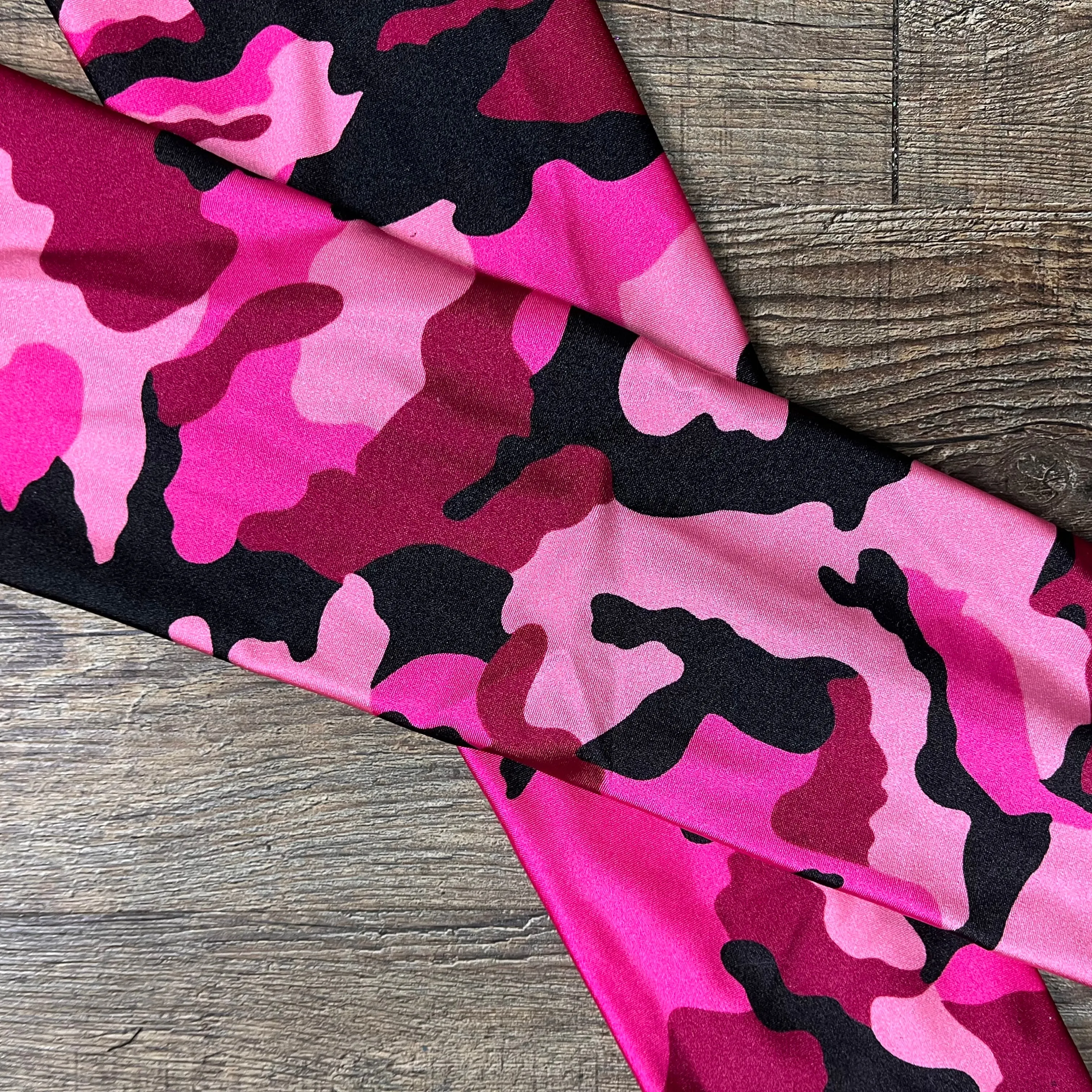 Compression Arm Sleeves in Pink Camouflage Print Spandex