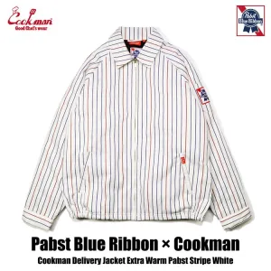 Cookman Delivery Jacket EX Warm - Pabst Stripe : White