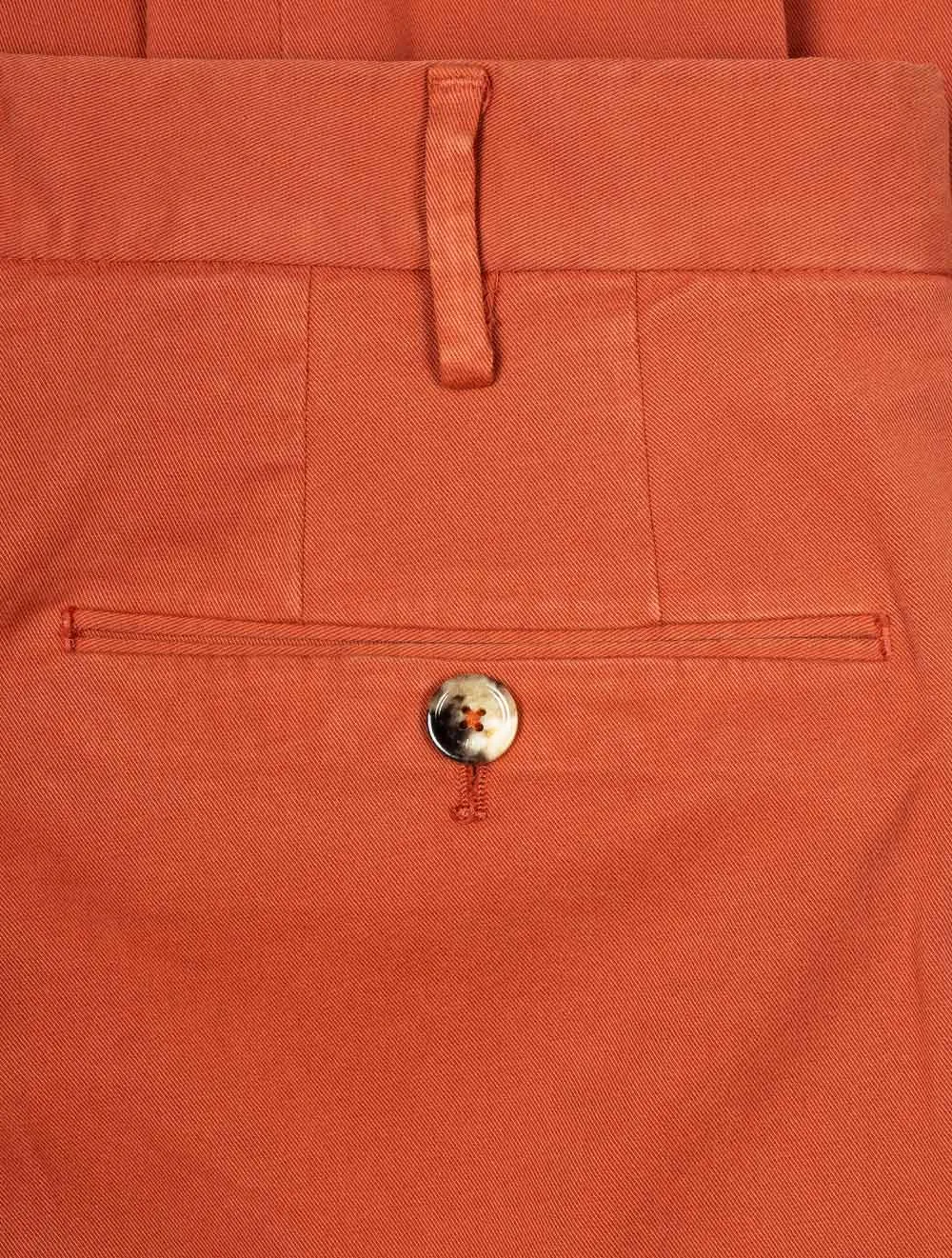 Cotton Slim Fit Chinos Rust