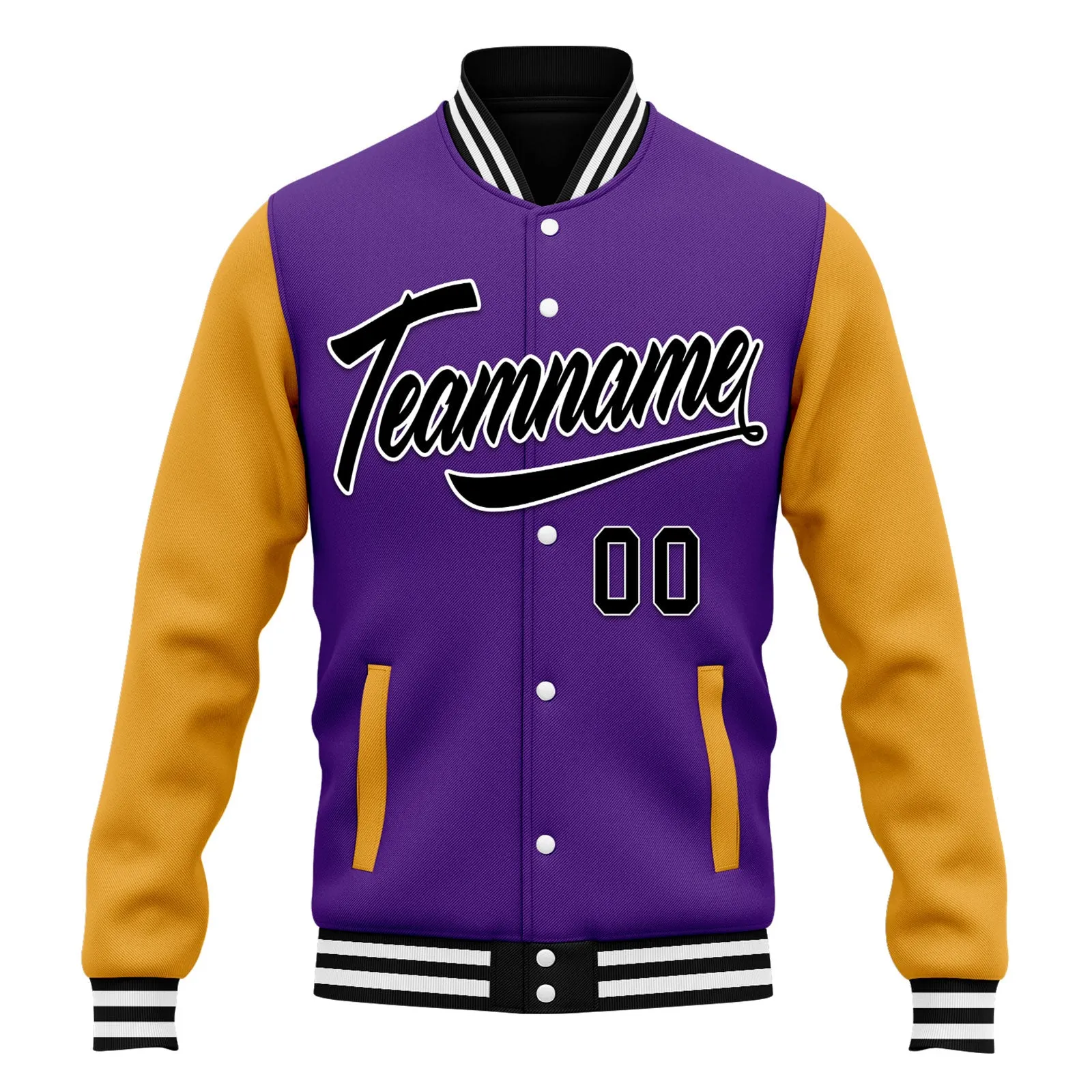 Custom Raglan Sleeves Jacket Bomber Full-Snap Varsity Letterman Personalized Jacket FZ005-D025002-13