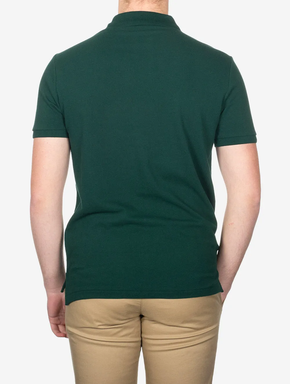 Custom Slim Fit Mesh Polo Shirt Lush Green