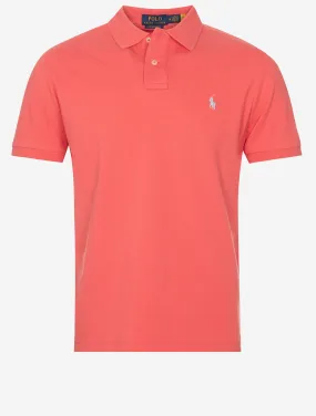 Custom Slim Fit Mesh Polo Shirt Red